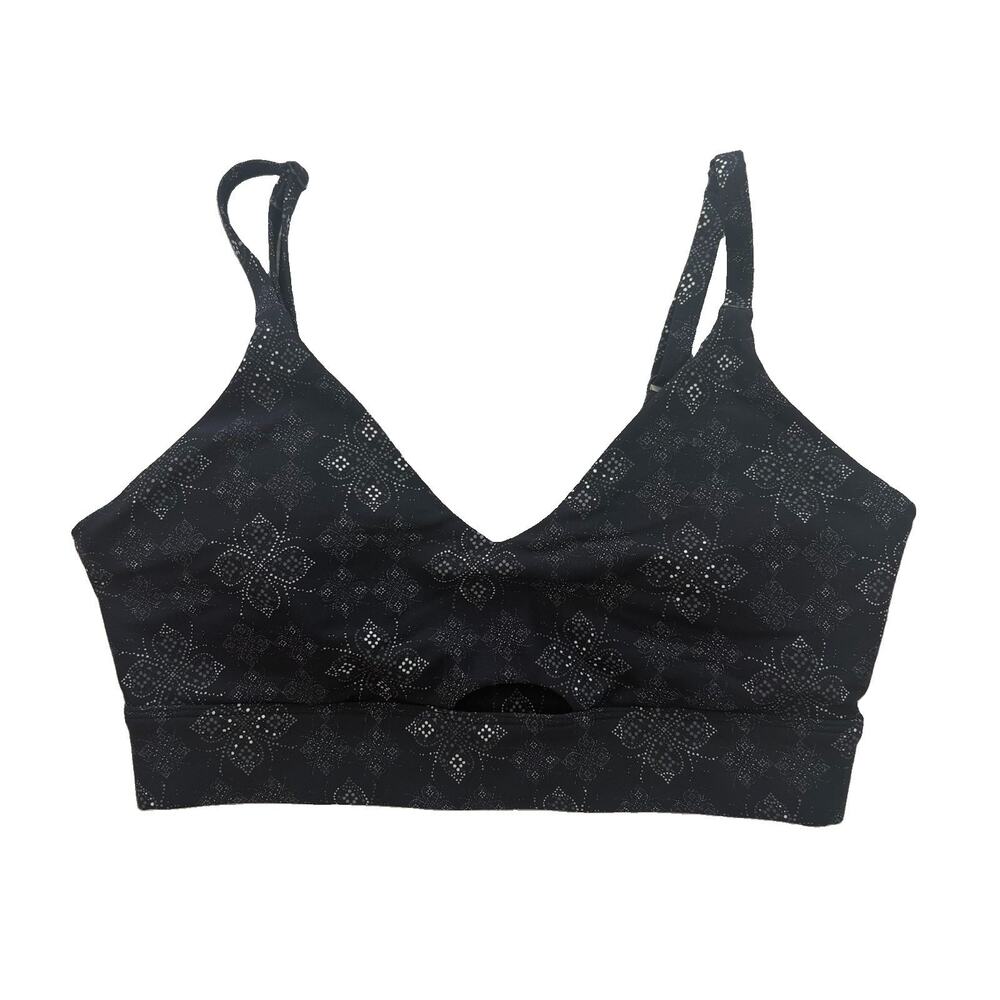 Joy Lab Size Small EUC Black Bandana Print Cutout Sports Bra Size Small